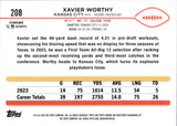 2024 Xavier Worthy Topps Chrome FROZENFRACTOR ROOKIE RC SP! #208 Kansas City Chiefs