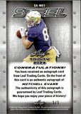 2023 Mitchell Evans Leaf Trinity TUNGSTEN STEEL AUTO GOLD ROOKIE ONE OF ONE 1/1 AUTOGRAPH RC #SA-ME1 Carolina Panthers Notre Dame Fighting Irish