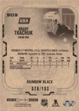 2025-26 Brady Tkachuk O-Pee-Chee NATIONS FACE OFF RAINBOW BLACK 28/100 #503 TEAM USA