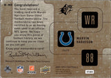 2009 Marvin Harrison Upper Deck SPx WINNING MATERIALS GAME-USED PATCH 1/99 #W-MH Indianapolis Colts