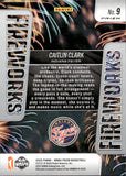 2025 Caitlin Clark Panini Prizm FIREWORKS GREEN PRIZM #9 Indiana Fever