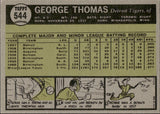 1961 George Thomas Topps ROOKIE RC #544 Detroit Tigers 3 BV$50 *HIGH NUMBER*