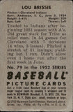1952 Lou Brissie Bowman #79 Cleveland Indians BV$15