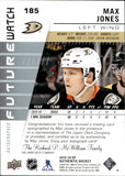2019-20 Max Jones Upper Deck SP Authentic FUTURE WATCH INSCRIPTION AUTOGRAPH ROOKIE 34/999 AUTO RC #185 Anaheim Ducks