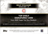 2025 Billy Williams Topps Tier One TOP SHELF SIGNATURES AUTOGRAPH BLUE 14/20 AUTO #TSS-BW Chicago Cubs