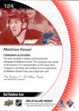 2023-24 Matthew Kessel Upper Deck Allure ROOKIE RED RAINBOW AUTO RC AUTOGRAPH #124 St. Louis Blues