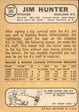1968 Jim Hunter Topps #385 Oakland A's BV$40