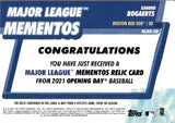 2021 Xander Bogaerts Topps Opening Day MAJOR LEAGUE MEMENTOS FENWAY PARK LOCKER ROOM CHAIR RELIC #MLMR-XB Boston Red Sox