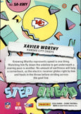 2024 Xavier Worthy Panini Score STEP AHEAD ROOKIE RC #SA-XWY Kansas City Chiefs 2