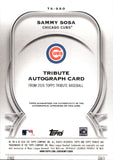 2026 Sammy Sosa Topps Tribute AUTOGRAPH PURPLE 33/75 AUTO #TA-SSO Chicago Cubs