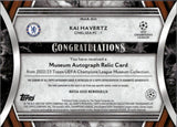 2022-23 Kai Havertz Topps UEFA Champions League Museum Collection AUTOGRAPH RELIC JERSEY 36/75 AUTO #MAR-KH FC Chelsea FC