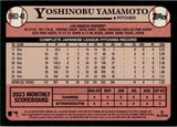 2024 Yoshinobu Yamamoto Topps Chrome Series Two 1989 DESIGN SILVER CRACKLE FOIL ROOKIE RC #89B2-48 Los Angeles Dodgers
