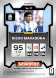 2026 Diego Maradona Panini Monopoly Prizm FIFA World Cup GOLD CRACKED ICE PRIZM #3 ARGENTINA