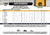 2026 Jacob Misiorowski Topps Chrome PINK REFRACTOR ROOKIE 180/250 RC #196 Milwaukee Brewers