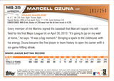 2013 Marcell Ozuna Topps Chrome GOLD REFRACTOR ROOKIE 161/250 #MB-35 Miami Marlins