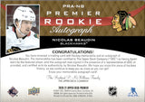 2020-21 Nicolas Beaudin Upper Deck Premier ROOKIE AUTOGRAPH PATCH 12/15 RC AUTO #PRA-NB Chicago Blackhawks