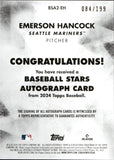 2024 Emerson Hancock Topps BASEBALL STARS ROOKIE AUTOGRAPH 84/199 RC AUTO #BSA2-EH Seattle Mariners