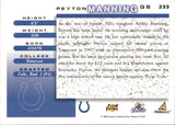 1998 Peyton Manning Pinnacle Score ROOKIE RC #233 Indianapolis Colts