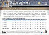 2015 Salvador Perez Topps SERIES 1 DUGOUT SP PHOTO VARIATION #39 Kansas City Royals