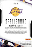 2021-22 LeBron James Panini Donruss Elite SPELLBOUND ORANGE DIE-CUT "O" #5 Los Angeles Lakers 1