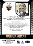 2021-22 Spencer Knight O-Pee-Chee OPC Platinum ROOKIE AUTOS RC AUTOGRAPH #R-SK Florida Panthers