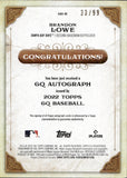 2022 Brandon Lowe Topps Gypsy Queen BLUE AUTOGRAPH 33/99 AUTO #GQA-BL Tampa Bay Rays