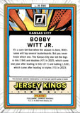 2026 Bobby Witt Jr. Panini Donruss JERSEY KINGS ORANGE ICE #JK-BWJ Kansas City Royals