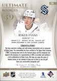 2023-24 Ryker Evans Upper Deck Ultimate Collection ROOKIE AUTOGRAPH PATCH 67/99 RC AUTO #114 Seattle Kraken