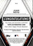2021 Juan Soto Topps Tribute AUTOGRAPH PURPLE 23/50 AUTO #TA-JS Washington Nationals