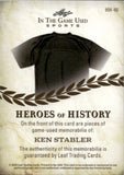 2025 Ken Stabler Leaf In The Game Used HEROES OF HISTORY GAME-USED JERSEY BLUE 9/20 #HH-46 Oakland Raiders