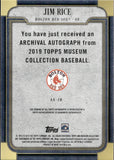 2019 Jim Rice Topps Museum Collection ARCHIVAL AUTOGRAPH 86/299 AUTO #AA-JR Boston Red Sox