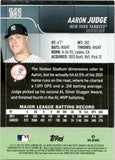 2022 Aaron Judge Topps Stadium Club BLACK FOIL #161 New York Yankees