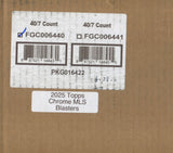 2025 Topps MLS Chrome Soccer Blaster, 40 Box Case