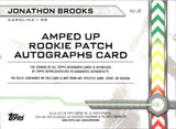 2024 Jonathon Brooks Topps Resurgence AMPED UP GOLD ROOKIE PATCH AUTOGRAPH AUTO RC 8/50 #AU-JB Carolina Panthers