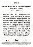 2024 Pete Crow-Armstrong Topps CITY TO CITY ROOKIE RC #CTC-19 Chicago Cubs 2