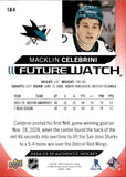 2024-25 Macklin Celebrini Upper Deck SP Authentic FUTURE WATCH LIMITED RED ROOKIE RC #184 San Jose Sharks 2