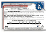 2024 Josue De Paula Bowman Draft Chrome AQUA LUNAR CRATER REFRACTOR 34/125 #BDC-47 Los Angeles Dodgers