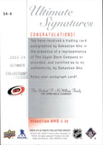 2023-24 Sebastian Aho Upper Deck Ultimate Collection ULTIMATE SIGNATURES AUTOGRAPH 2/49 AUTO #SA-A Carolina Hurricanes