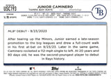 2024 Junior Caminero Topps Chrome UPDATE SERIES ROOKIE REFRACTOR RC #USC193 Tampa Bay Rays