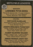 1973 Yogi Berra Topps #257 New York Mets BV$15