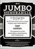 2025 Toby Harrah Leaf In The Game Used JUMBO MEMORABILIA 6/6 GAME-USED PATCH #JM-33 Texas Rangers