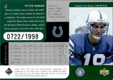 1998 Peyton Manning Upper Deck SPx Finite ROOKIE 722/1998 RC #181 Indianapolis Colts *NRMT*