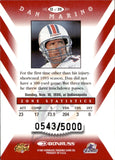 1997 Dan Marino Donruss ZONING COMMISSION 543/5000 #13 Miami Dolphins