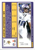 2025 Justin Jefferson Panini Donruss Optic ORANGE PRIZM 205/299 #164 Minnesota Vikings