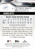 2021 Mookie Betts Bowman Platinum GREEN FOIL 81/99 #21 Los Angeles Dodgers