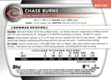 2025 Chase Burns Bowman Chrome Prospects BLUE RAYWAVE REFRACTOR 15/150 #BCP-122 Cincinnati Reds