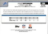 2025 Aidan Hutchinson Topps Chrome GREEN LEATHER REFRACTOR 80/99 #104 Detroit Lions