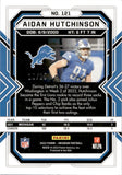 2022 Aidan Hutchinson Panini Obsidian ELECTRIC ETCH YELLOW ROOKIE 10/25 RC #121 Detroit Lions