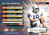 1999 Peyton Manning Donruss Elite POWER FORMULAS 717/3500 #6 Indianapolis Colts