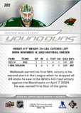 2024-25 Jesper Wallstedt Upper Deck SERIES ONE YOUNG GUNS ROOKIE RC #202 Minnesota Wild 3